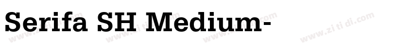 Serifa SH Medium字体转换